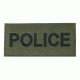 Blackhawk Police Patch, Black on Green