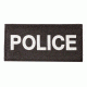 Blackhawk Police Patch, White on Black