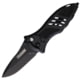 BlackHawk Small Button Lock Folding Knife, 3.25in, D2 Tool Steel, Plain Edge, Reinforced Nylon w/ 420J Stainless Steel Liners Handle, Black, BH15M201BK