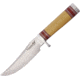 Blackjack Classic Model 127 Fixed Blade Knife, 6in, A2 Tool Steel, Brushed, Antique Ivory, Micarta Handle BCB127AM