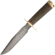 Blackjack Classic Model 7 Damascus Green Fixed Blade Knife, 6.75in, Damascus Steel, Standard Edge, Green, Canvas Micarta Handle BCB7DMGC