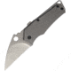Bladerunners Systems Fragment Framelock Folding Knife, 2.25in Stonewash Cpm S35Vn SS Wharncliffe Blade, Gray Titanium Handle, Pocket Clip, Hexagonal Front Flipper Tab, Black Synthetic Zippered Storage Case, FRAGMENTSTANDARD