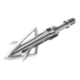 BloodSport Gravedigger Broadhead Hybrid Mechanical Cut-On-Contact Tip, Stainless Steel Blades, Silver, 100 Grain, 3 Pack, BLS10775