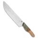 Blue Collar Blades Custom Chef's Kitchen Knife, 9.00in, AEB-L Steel, Drop Point Blade, Wood, Blue/Wood Handle, Blue/Wood/Gray, 14.00 inch, BHQ-205658