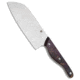 Blue Collar Blades Slick Six Santoku BWP ShockRes Kitchen Knife, 6.00in, AEB-L Steel, Sheepsfoot Blade, Polymer, Black/Gold/Purple Handle, Black/Gold/Purple/Gray, 12.00 inch, BHQ-205660