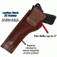 Blue Stone Safety Blue Stone Leather Holster, Mahagony, Ruger MK 1,2,3 &amp; 4- 6in Barrel, MK22-MH-LEA-RH-NM