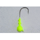 Blue Water Candy X-Eyed Ball Jig Head, 1/4 oz, Chartreuse 5/Pack, 24103