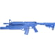 Blueguns Colt M4 Commando Training Rifle, Not Weighted, No Light/Laser Attachment, Flat Top, Fwd Rail, M203 Grenade Launcher, Blue, FSM4CFTRM203