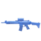 Blueguns Training Long Gun, AK5C w/ Aimpoint Sight, Blue, FSAK5C-AP