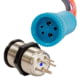BlueWater 22mm Push Button Switch - Off/On/On Contact - Blue/Green/Red LED, One Size, 9059-3113-1