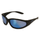 BlueWater Sharx Sunglasses, Matte Black Nylon Frame, Mirrored Lens 4002640