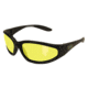 BlueWater Sharx Sunglasses, Matte Black Nylon, Polarized Yellow Lens 4002641