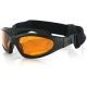 Bobster GXR Sunglasses, Black Frame, Amber Anti-fog Lens GXR001A