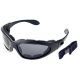 Bobster GXR Sunglasses, Black Frame, Smoke Anti-fog Lens GXR001