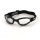 Bobster Crossfire Small Folding Goggles, Black Frame, Clear Lenses, BCR002
