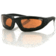 Bobster Foamerz 2 Sunglasses, Amber Lenses, Black Frame ES214A