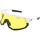 Bobster Freewheel Sunglasess - Matte White/gloss Black Frame W/ Smoke Black Red Revo/yellow/clear Lenses - BFRE01
