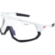 Bobster Freewheel Sunglasess - Matte White/gloss Black Frame W/ Smoke Black Red Revo/yellow/clear Lenses - BFRE01
