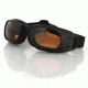 Bobster Piston Goggle, Black Frame, Amber Lenses BPIS01A