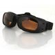Bobster Piston Aerodynamic Goggles, Black Frame, Amber Lenses, BPIS01A