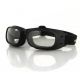 Bobster Piston Aerodynamic Goggles, Black Frame, Clear Lenses, BPIS01C