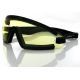 Bobster Wrap Around Goggles, Black Frame, Yellow Lens, BW201Y