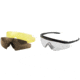 Body Specs Pistols Interchangeable Sunglasses, Black Frame / Yellow, Brown, Clear Mirror Lenses