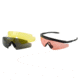 Body Specs Pistols Interchangeable Sunglasses, Black Frame / LightRose-Yellow Smoke Lens