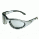 Body Specs Sunglass &amp; Goggle, Silver Chrome Frame, Grey, Clear, Light Rust Lens BSG-SILVER-CHROME13