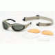 Body Specs Sunglass &amp; Goggle, Desert Tan Frame, Grey, Clear, Light Rust Lens BSG-DESERT-SAND13