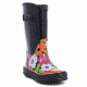 Bogs Rain Spring Flowers Boot,Black Multi,Size 12 71927-009-12