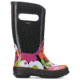 Bogs Rain Spring Flowers Boot,Black Multi,Size 12 71927-009-12
