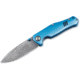 Boker 111101Dam 3.15 Drop Point Damascus Blade Blue Aluminum Handle