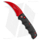 Boker Black Widow Hawkbill Kalashnikov Automatic Folding Knife, 3.25in, AUS-8 Stainless Steel, Hawkbill Blade, Aluminum Black Handle, Red/Black, 7.625in, BHQ-103274
