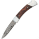 Boker Magnum Damascus Lord Folding Knife, 5in Closed, 3.6in, Damascus Steel Blade, Brown Burl Wood Handle, 01MB790DAM