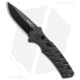 Boker Mini Strike Automatic Folding Knife, 2.625in, D2, Drop Point Blade, Aluminum Black Handle, Black/Black, 6.375in, BHQ-99629