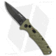 Boker Mini Strike Automatic Folding Knife, 2.625in, D2, Drop Point Blade, Aluminum OD Green Handle, Black/OD Green, 6.375in, BHQ-99630