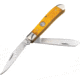 Boker Traditional Series 2.0 Mini Trapper Folding Knife, 3.5in Closed, D2 Tool Steel, Clip/Spey Blades, Yellow Smooth Bone Handle, 110851