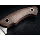 Boker Plus Nessmi Pro Fixed Blade Knife, 2.64in, D2, Micarta Brown Handle, 02BO018