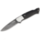 Boker Solingen Davis Classic Hunter Folding Knife, 3.39in, Damascus, Grenadill Wood Brown Handle, 116624DAM