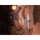 Boker Solingen P08 Fixed Blade Knife, 3.23 in, Damascus, Dagger, Rosewood, Rosewood, 121515DAM