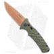 Boker Strike Desert Warrior Automatic Folding Knife, 3.25in, D2, Drop Point Blade, Aluminum OD Green Handle, Copper/OD Green, 7.875in, BHQ-70998