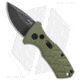 Boker Stubby Strike CA Legal Automatic Folding Knife, 1.875in, D2, Drop Point Blade, Aluminum OD Green Handle, Black/OD Green, 5.325in, BHQ-99648