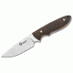 Boker USA Arbolito Pine Creek Wood Fixed Blade Knife, Guayacan Ebony Wood Handle w/ Leather Sheath 02BA701G
