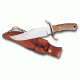 Boker USA Bowie Fixed Blade Knife w/ Leather Sheath 120547
