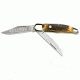 Boker USA Folding Hunter Stag Folding Knife w/ Leather Sheath 112020HH