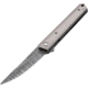 Boker USA Kwaiken Damascus Folding Knife,3.5in,Damascus Steel,Standard Edge,Gray,Titanium Handle BOP01BO297DAM