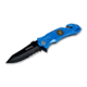 Boker USA Magnum Rescue Air Force Folding Knife, 4.5in Closed, 3.38in, 440 SS, Black Partially Serrated Blade, Blue Aluminum Handle, 01LL473N