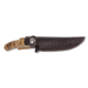 Boker Magnum Elk FB Fixed Blade Knife w/ Sheath, 4.33 in, 440A Stainless Steel, Drop Point Blade, Burl Wood Handle, 02GL683
