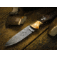Boker USA Mokume Damascus Walnut Knife, Brown, Small, 110166DAM